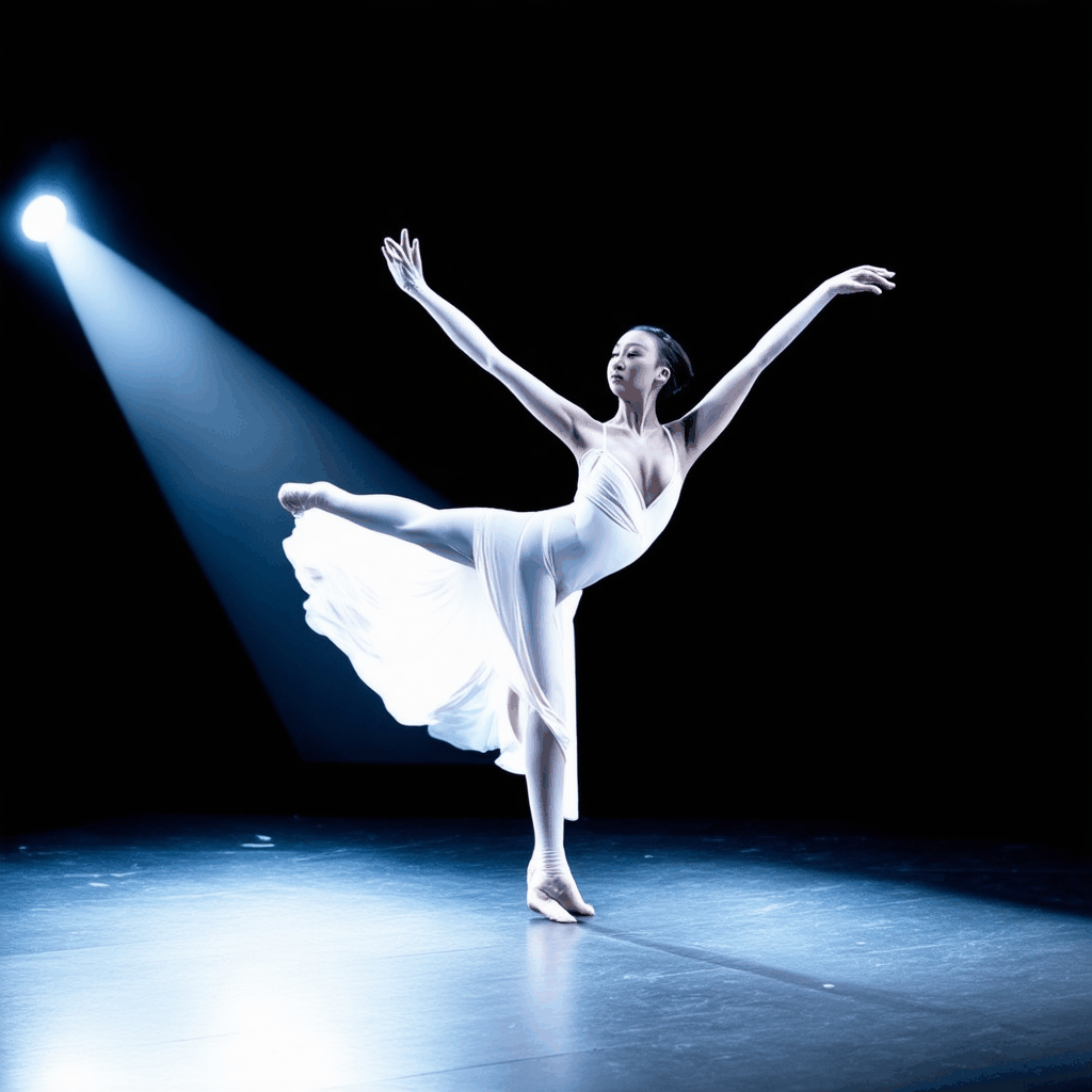 A dancer's silhouette