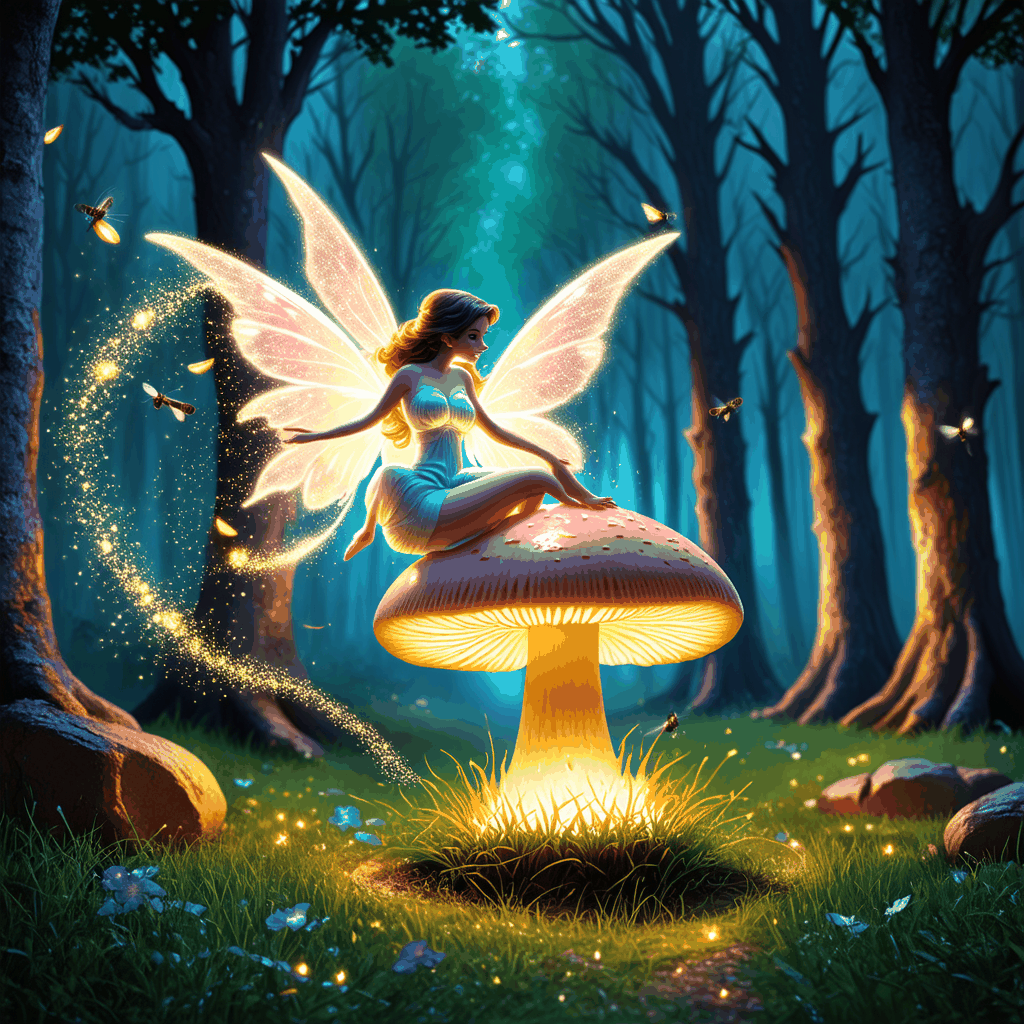 A fairy flying