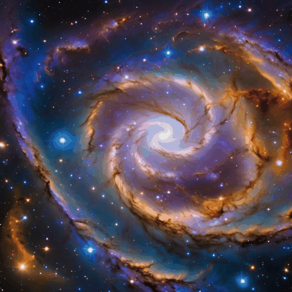 A galaxy swirling